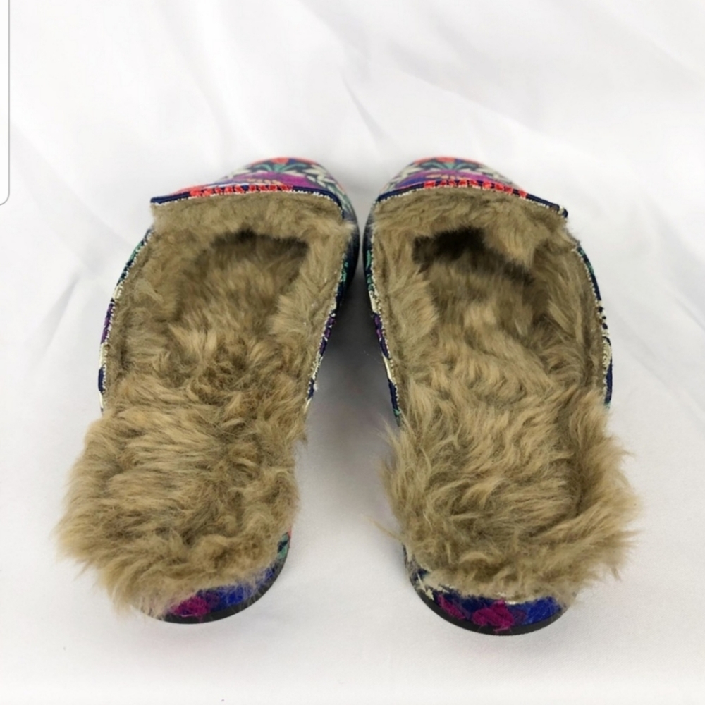 Joie Jean Brocade Faux Fur Mules